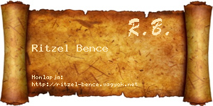 Ritzel Bence névjegykártya